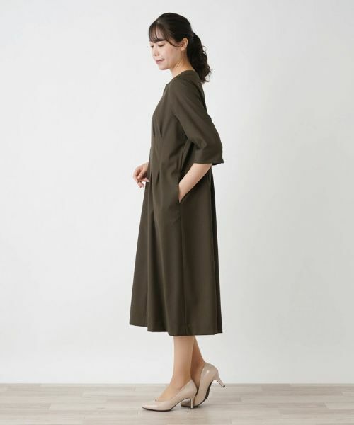 Leilian PLUS HOUSE / レリアンプラスハウス ドレス | キーネックワンピース | 詳細2