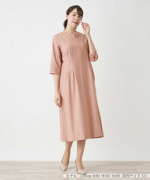 Leilian PLUS HOUSE / レリアンプラスハウス ドレス | キーネックワンピース | 詳細7