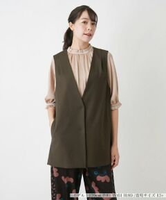 Leilian PLUS HOUSE / レリアンプラスハウス テーラードジャケット | Vネックベスト【BOURGE】