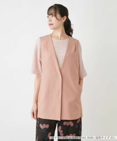 Leilian PLUS HOUSE / レリアンプラスハウス テーラードジャケット | Vネックベスト【BOURGE】