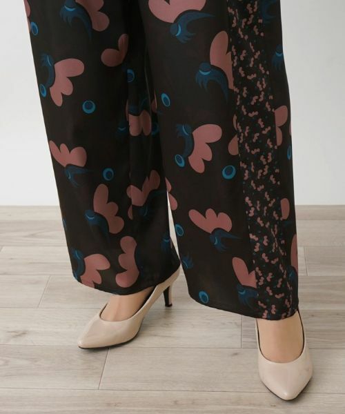 Leilian PLUS HOUSE / レリアンプラスハウス その他パンツ | フラワー柄ワイドパンツ | 詳細9