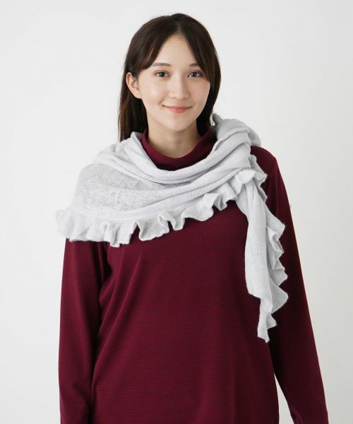 Leilian PLUS HOUSE/レリアンプラスハウス ストール ライトグレー その他 Leilian PLUS HOUSE/レリアンプラスハウス ストール ライトグレー その他