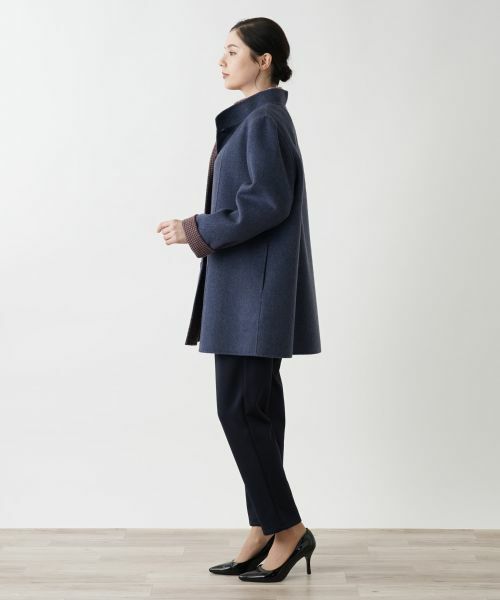 Leilian PLUS HOUSE / レリアンプラスハウス その他アウター | スタンドカラーハーフコート【深喜毛織】 | 詳細2