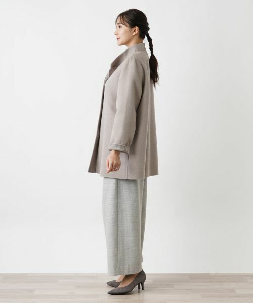 Leilian PLUS HOUSE / レリアンプラスハウス その他アウター | スタンドカラーハーフコート【深喜毛織】 | 詳細21