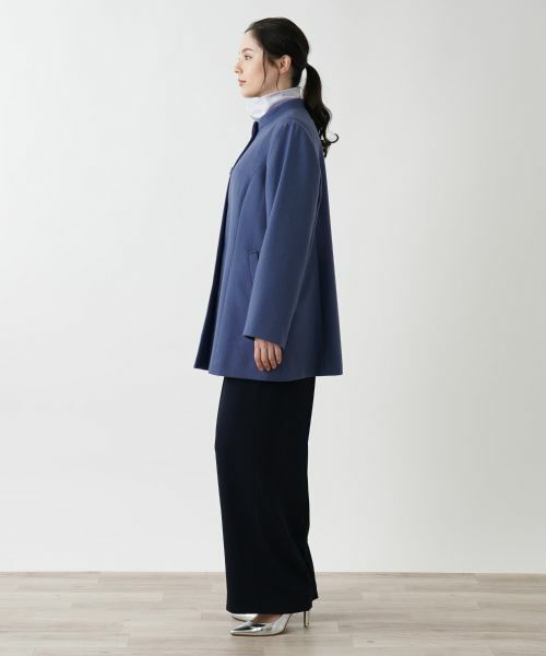 Leilian PLUS HOUSE / レリアンプラスハウス その他アウター | カシミヤスタンドカラーコート【深喜毛織 】 | 詳細2