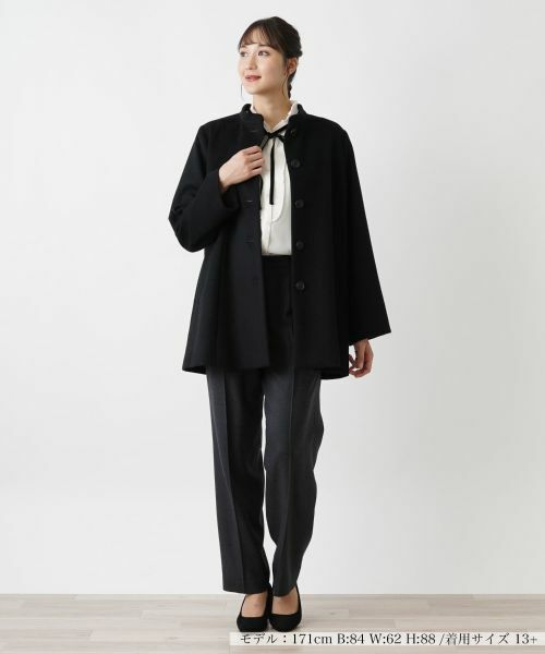 Leilian PLUS HOUSE / レリアンプラスハウス その他アウター | カシミヤスタンドカラーコート【深喜毛織 】 | 詳細4