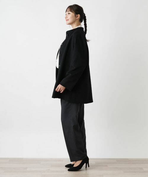 Leilian PLUS HOUSE / レリアンプラスハウス その他アウター | カシミヤスタンドカラーコート【深喜毛織 】 | 詳細5