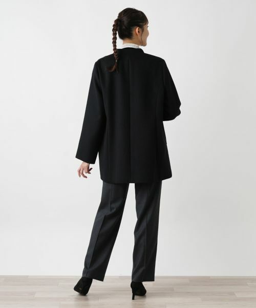 Leilian PLUS HOUSE / レリアンプラスハウス その他アウター | カシミヤスタンドカラーコート【深喜毛織 】 | 詳細6