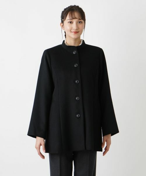 Leilian PLUS HOUSE / レリアンプラスハウス その他アウター | カシミヤスタンドカラーコート【深喜毛織 】 | 詳細7