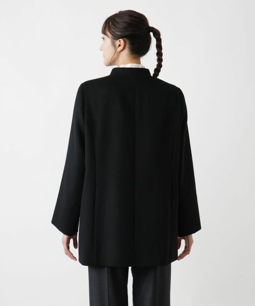 Leilian PLUS HOUSE / レリアンプラスハウス その他アウター | カシミヤスタンドカラーコート【深喜毛織 】 | 詳細9