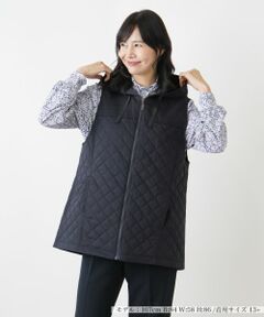 Leilian PLUS HOUSE / レリアンプラスハウス テーラードジャケット | キルティングフーディベスト