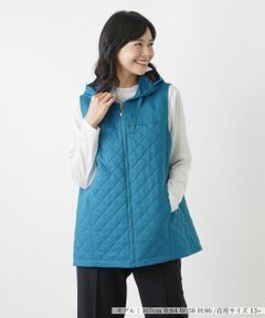 Leilian PLUS HOUSE / レリアンプラスハウス テーラードジャケット | キルティングフーディベスト