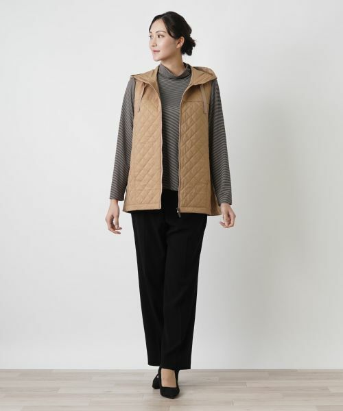 Leilian PLUS HOUSE / レリアンプラスハウス テーラードジャケット | キルティングフーディベスト | 詳細1