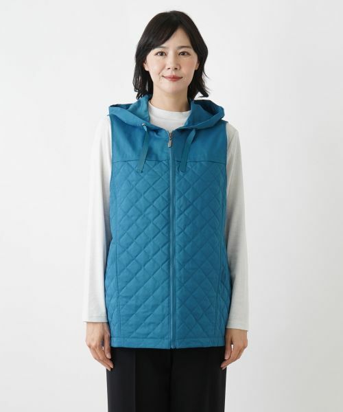 Leilian PLUS HOUSE / レリアンプラスハウス テーラードジャケット | キルティングフーディベスト | 詳細10