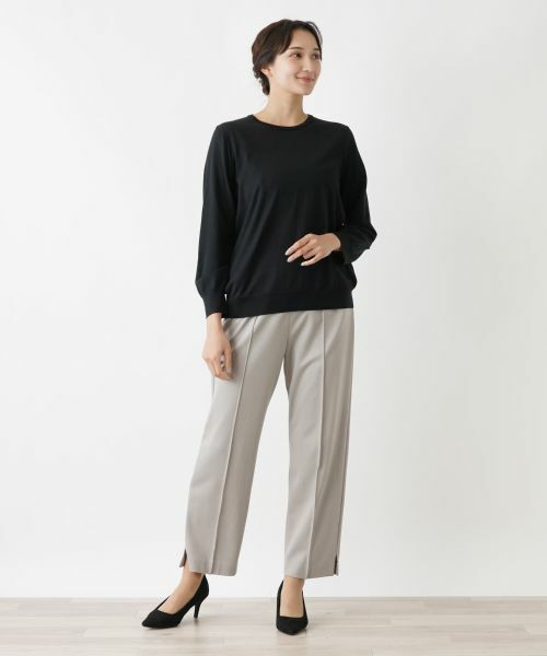 Leilian PLUS HOUSE / レリアンプラスハウス その他パンツ | センタープレスミドル丈パンツ【プラス企画】 | 詳細1