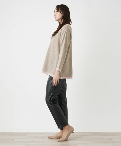 Leilian PLUS HOUSE / レリアンプラスハウス その他パンツ | フェイクレザーテーパードパンツ【プラス企画】 | 詳細2