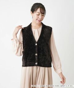 Leilian PLUS HOUSE / レリアンプラスハウス テーラードジャケット | Vネックベスト【BOURGE】