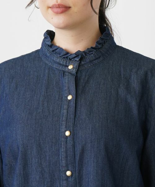 Leilian PLUS HOUSE / レリアンプラスハウス シャツ・ブラウス | 洗えるデニムシャツ | 詳細7