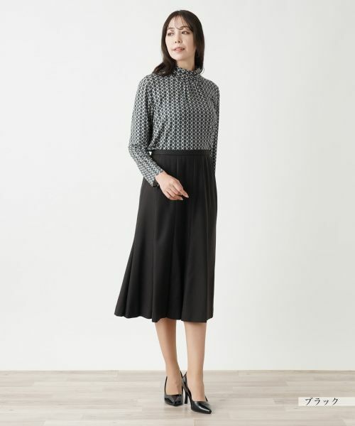 Leilian PLUS HOUSE / レリアンプラスハウス ミニ・ひざ丈スカート | フレアスカート | 詳細1