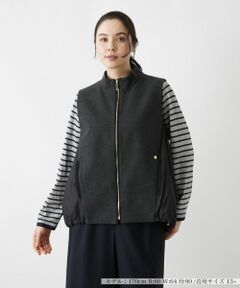 Leilian PLUS HOUSE / レリアンプラスハウス テーラードジャケット | 中わたハイネックベスト