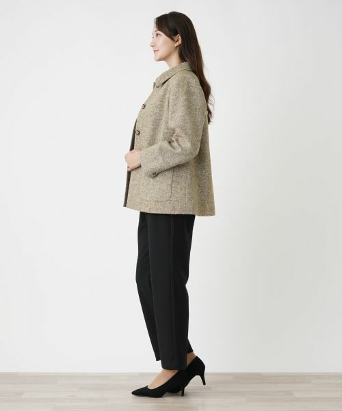 Leilian PLUS HOUSE / レリアンプラスハウス テーラードジャケット | ミックスツイードステンカラージャケット【Leilian WHITE LABEL】 | 詳細2