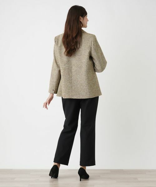 Leilian PLUS HOUSE / レリアンプラスハウス テーラードジャケット | ミックスツイードステンカラージャケット【Leilian WHITE LABEL】 | 詳細3