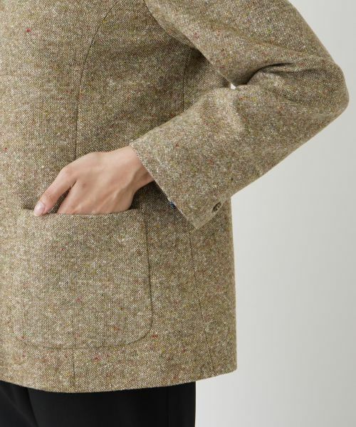 Leilian PLUS HOUSE / レリアンプラスハウス テーラードジャケット | ミックスツイードステンカラージャケット【Leilian WHITE LABEL】 | 詳細9