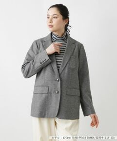 Leilian PLUS HOUSE / レリアンプラスハウス テーラードジャケット | エンブレム刺繍付きブレザー