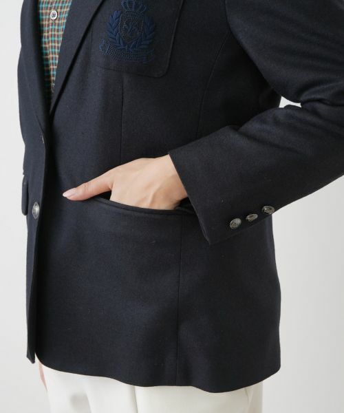 Leilian PLUS HOUSE / レリアンプラスハウス テーラードジャケット | エンブレム刺繍付きブレザー | 詳細12