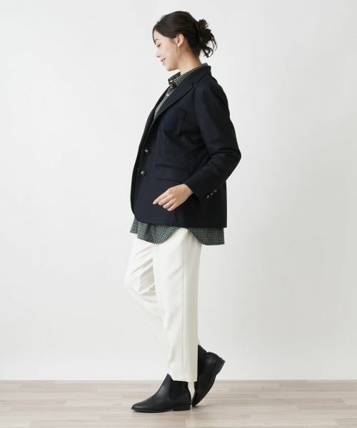 Leilian PLUS HOUSE / レリアンプラスハウス テーラードジャケット | エンブレム刺繍付きブレザー | 詳細5