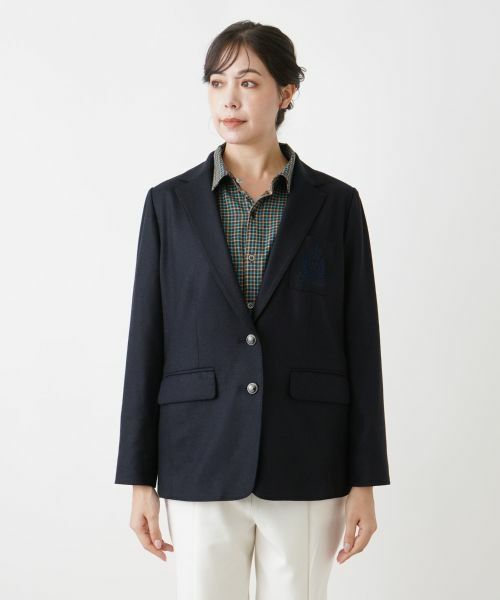 Leilian PLUS HOUSE / レリアンプラスハウス テーラードジャケット | エンブレム刺繍付きブレザー | 詳細7