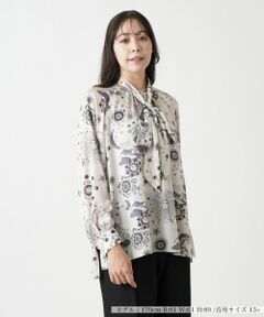 Leilian PLUS HOUSE / レリアンプラスハウス シャツ・ブラウス | プリントボウタイブラウス