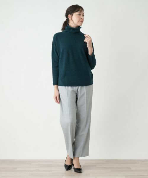 Leilian PLUS HOUSE / レリアンプラスハウス ニット・セーター | ホールガーメントハイネックニット【Leilian WHITE LABEL】 | 詳細1