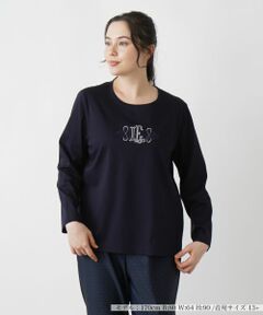 Leilian PLUS HOUSE / レリアンプラスハウス カットソー | ロゴ刺繍カットソー