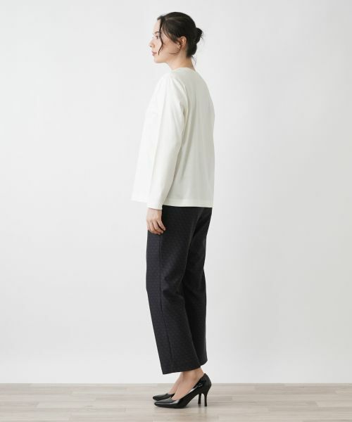 Leilian PLUS HOUSE / レリアンプラスハウス カットソー | ロゴ刺繍カットソー | 詳細2