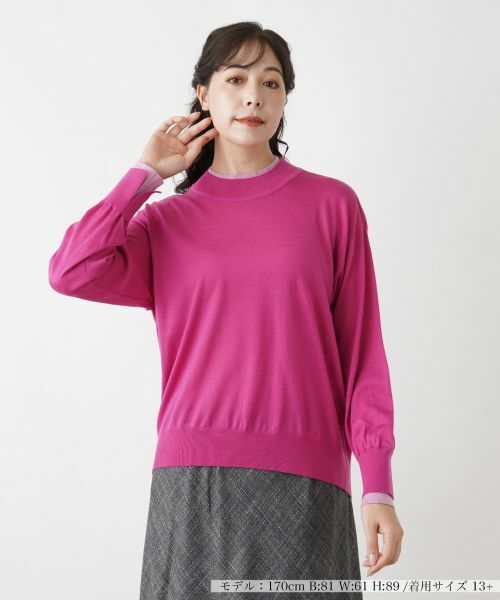 Leilian PLUS HOUSE / レリアンプラスハウス ニット・セーター | ハイゲージニット(アメジスト)