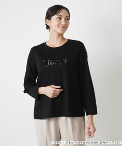 Leilian PLUS HOUSE / レリアンプラスハウス カットソー | フラワーロゴカットソー