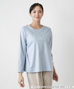 Leilian PLUS HOUSE / レリアンプラスハウス カットソー | フラワーロゴカットソー