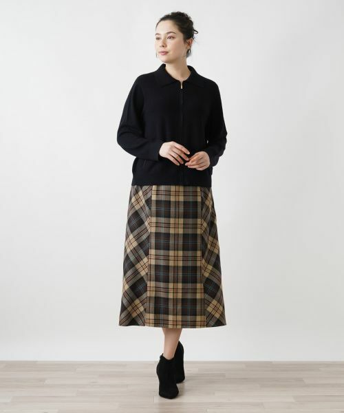 Leilian PLUS HOUSE / レリアンプラスハウス カーディガン・ボレロ | 【店舗人気】ニットジップブルゾン | 詳細1