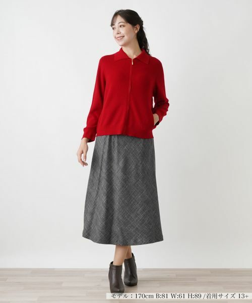 Leilian PLUS HOUSE / レリアンプラスハウス カーディガン・ボレロ | 【店舗人気】ニットジップブルゾン | 詳細5