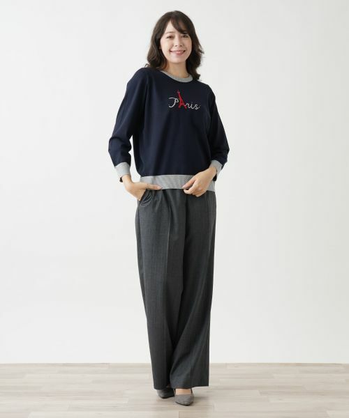 Leilian PLUS HOUSE / レリアンプラスハウス ニット・セーター | 【インターシャ編み】モチーフニット | 詳細1