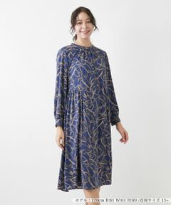 LAUREN RALPH LAUREN ベルト付き フラッタースリーブドレス 花柄 フローラル ジョーゼット フラッタースリーブ ドレス | ラルフ