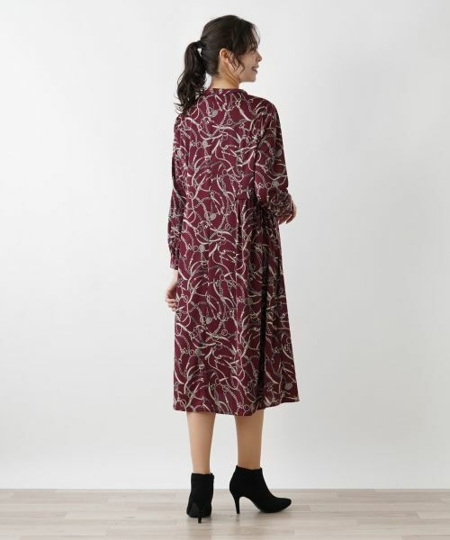 Leilian PLUS HOUSE / レリアンプラスハウス ドレス | アンティーク調プリントワンピース | 詳細3