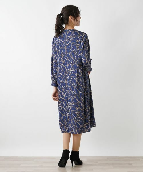 Leilian PLUS HOUSE / レリアンプラスハウス ドレス | アンティーク調プリントワンピース | 詳細7