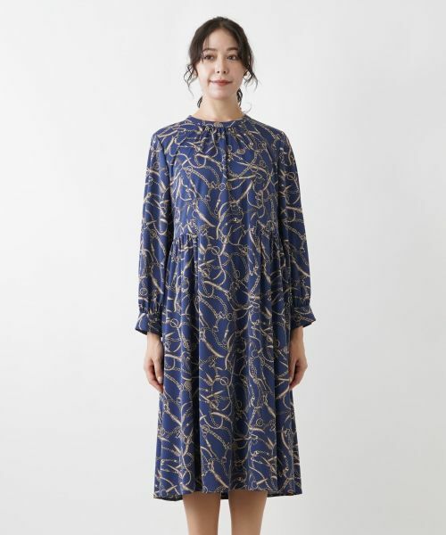 Leilian PLUS HOUSE / レリアンプラスハウス ドレス | アンティーク調プリントワンピース | 詳細8