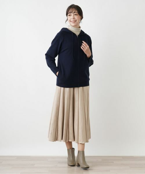 Leilian PLUS HOUSE / レリアンプラスハウス カーディガン・ボレロ | 【店舗人気】ニットパーカ【Leilian WHITE LABEL】 | 詳細1