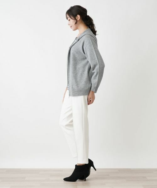 Leilian PLUS HOUSE / レリアンプラスハウス カーディガン・ボレロ | 【店舗人気】ニットパーカ【Leilian WHITE LABEL】 | 詳細5
