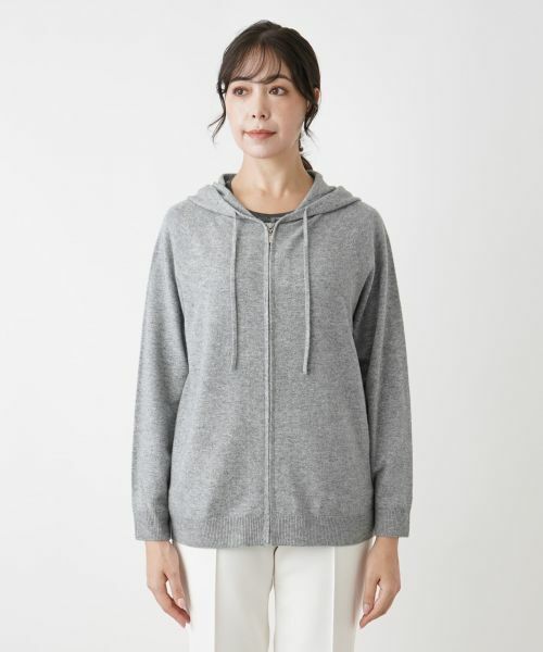 Leilian PLUS HOUSE / レリアンプラスハウス カーディガン・ボレロ | 【店舗人気】ニットパーカ【Leilian WHITE LABEL】 | 詳細7