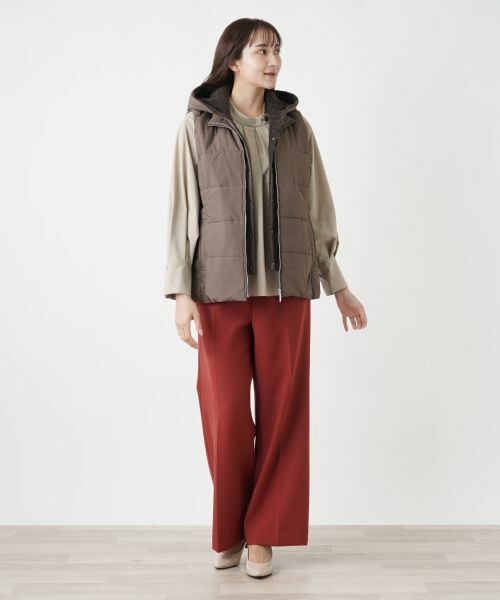 Leilian PLUS HOUSE / レリアンプラスハウス テーラードジャケット | 中わたフーディベスト【Leilian WHITE LABEL】 | 詳細1