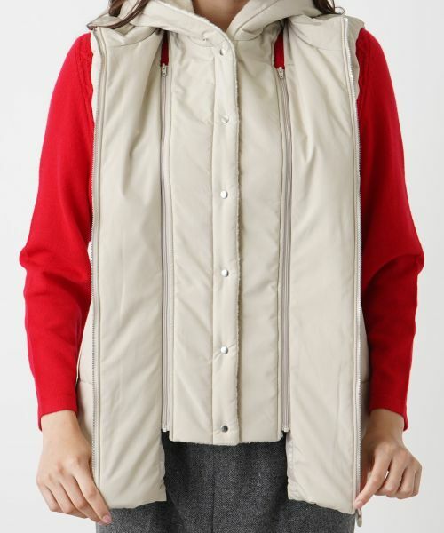 Leilian PLUS HOUSE / レリアンプラスハウス テーラードジャケット | 中わたフーディベスト【Leilian WHITE LABEL】 | 詳細19